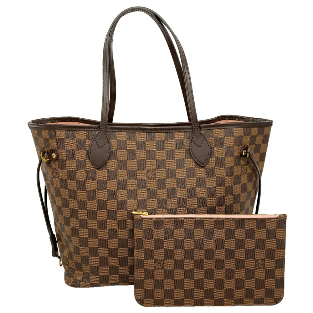 Louis Vuitton Damier Neverfull MM Tote Bag N40598 Ebene Rose Ballerine (Women's)
